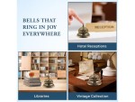 Solid Brass Victorian Style Service Desk Bell – Vintage Call Bell for Hotel, Office, Reception & Restaurant Counters | Antique Brass Finish Table Bell for Service, Concierge, or Home Décor