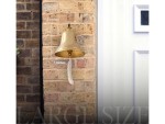Brass Ship Bell with Rope Pull – 7 Inch Wall Mount Heavy-Duty Polished Brass Nautical Bell | Loud Marine Doorbell for Boat, Bar, Patio, Garden, Home Decor | Indoor Outdoor Vintage Wall Accent