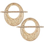 Handmade Wooden Curtain Tiebacks Window Treatment Home Decor - 6.75 Inch Round - Set of 2