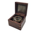 Engraved Antique Brass Desk Compass Keepsake in Wooden Box – Inspirational Personalized Compass Gift for Graduation, Baptism, Confirmation, Mentor, Leadership, Employee Appreciation