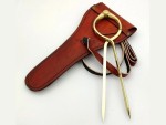 Solid Brass 8" Wing Divider Compass with Leather Case – Precision Drafting, Navigation & Woodworking Tool – Antique Finish, Handcrafted by Roorkee Instruments India