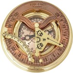 Antique Brass and Copper Sundial Compass, Sundial Clock, Sun dial in Box Gift Sun Clock Ship Replica Watch Sun Clock