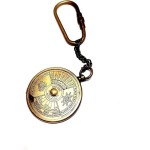 Handmade 50 Year Perpetual Calendar Keychain Antique Brass Nautical Vintage Style 