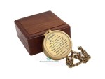 Be Brave Compass, Jeremiah 29:11, “For I Know The Plans I Have For You” Scripture Engraved Solid Brass Compass with Wooden Box – Christian Baptism, Confirmation, Graduation Gift for Boys, Girls, Men, Women