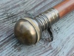 Vintage Brass Compass Walking Cane – Handmade Wooden Stick with Working Compass Handle – Antique Nautical Style Collectible Walking Stick for Men & Women – Decorative Gift for Explorer & Traveler