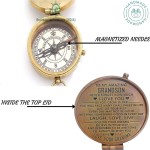 Pocket Brass Compass, Nautical Navy Compass for Camping, Travelling, Hiking, Boating, Gifting Compass for Wedding, Birthday, Anniversary, Graduation for Your Daughter with Imprinted Leather Case