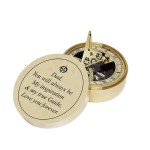 Engraved Sundial Compass with Wooden Box from Son Daughter to Dad Birthday Gifts Graduation Day Gift Gift for Dad