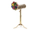 Large Floral Brass Parlor Kaleidoscope with Dual Mirror Systems & Tripod Stand – Limited Edition Collectible, Unique Handmade Gift for Weddings, Christmas & Special Occasions
