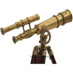 Handmade Sunshade Brass Telescope With Tripod Stand