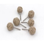 RII 12 Rope Doorknobs Nautical Twisted Decorative Jute, Rustic Rope Knot Drawer Pull and Push, Furniture Handles/Knobs, Cabinets, Wardrobes, Cupboards, Drawer, Nautical Hardware Décor