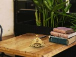 Solid Brass Classic Office Desk Bell with Traditional Artwork | Vintage Handcrafted Call Bell for Hotel, Reception, Office & Home Décor | Loud Clear Ring |
