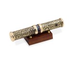 Handmade Solid Wood Display Stand for Dual Side Brass Wedding Kaleidoscope Liquid Object Chamber Unique Optical Collectible