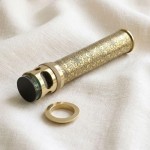 FloraLux Brass Kaleidoscope – Etched Floral Optical Toy, Liquid Chambers