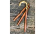 Solid Brass Handle Wooden Walking Cane – Vintage Folding Walking Stick for Men & Women – 3-Fold Brown Wood Shaft, Umbrella-Style Design, Antique Collectible Cane Gift