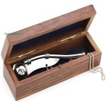 Brass Boatswain Whistle W/Box Bosun Call Pipe Silver Finish