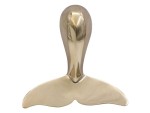 Solid Brass Humpback Whale Tail Door Knocker – Nautical Marine Décor for Front Door, Coastal Beach House Hardware, Handcrafted Vintage Whale Tail Design, Polished Brass Finish, Easy Mounting