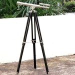 Brass Telescope Floor Standing Tripod Base Nautical Decor 45 inches Brass Telescope