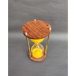 Brass Sand Timer Hour Glass Sandglass  Sand Clock 3 Minute 4 inches Wood and Brass Sand timer