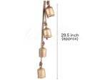 Handmade Decorative Cow Bell with Jute Rope – Gold Metal Rustic Farmhouse Bell for Bohemian Home, Garden, and Door Decor | Vintage Hanging Accent for Entryway or Wall Decoration