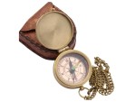 To My Son Brass Compass with Leather Case | Engraved Inspirational Quote Compass Gift from Mom &amp; Dad | Vintage Nautical Compass for Graduation, Birthday, Christmas, or Travel Keepsake