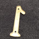 4 Inch Premium Bright Solid Brass Door House Numbers and Street Address Plaques Numbers for Residence and Mailbox Signs (Number 1)