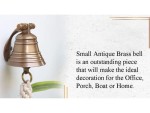 Antique Brass Ship Bell – Wall Mounted Marine Hanging Bell for Dinner, Indoor & Outdoor Use – Perfect for School, Bar, Reception, Last Orders, Church & Nautical Home Décor