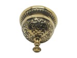 Solid Brass Victorian Style Service Desk Bell – Vintage Counter Call Bell for Reception, Hotel, Restaurant, Office & Home Décor – Antique Brass Finish Handcrafted Table Bell with Loud Clear Sound