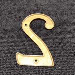 4 Inch Premium Bright Solid Brass Door House Numbers and Street Address Plaques Numbers for Residence and Mailbox Signs (Number 2)