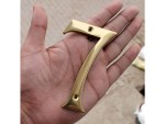 4" Solid Brass House Door Number 7 – Vintage Hotel Style Numeric Plaque | Handmade Polished Gold Finish Digit Seven Sign