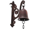 Vintage Cast Iron Dinner Bell – Rustic Entry Door Bell for Outdoor & Indoor Use, Wall Mounted Antique Farm Bell for Front Gate, Porch, Garden & Home Décor