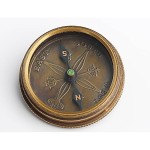 Solid Brass Compass with Leather Case Quote Perhaps Love is The Process with Leather case