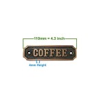 Coffee Brass Door Sign (Oil Rubbed Bronze)