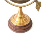 Brown Antique Brass Armillary Globe 12 Inch | Nautical Brass Sphere with Wooden Base | Handcrafted Lobe Armillary Showpiece | Vintage Celestial Globe Home Office Study Decor Gift