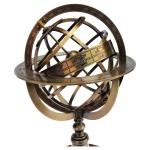 Brass 11 Inches Armillary Sphere Globe with Wooden Base Table Maritime Nautical Gift