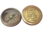 Go Confidently in the Direction of Your Dreams” Engraved Brass Compass with Leather Case – Inspirational Thoreau Quote Compass for Graduation, Retirement & Travel Gifts