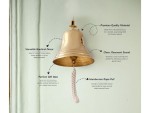 Brass Ship Bell with Rope Pull – 7 Inch Wall Mount Heavy-Duty Polished Brass Nautical Bell | Loud Marine Doorbell for Boat, Bar, Patio, Garden, Home Decor | Indoor Outdoor Vintage Wall Accent