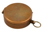 Antique Brass Pocket Compass with Hinged Lid – Vintage Bronze Finish Navigation Compass for Hiking, Camping, Outdoor Adventure & Gifts