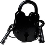 Iron Lock and Keys/Old Fashion Lock and Key/Antique Iron Lock with Key/Cast Iron Lock - Old Trunk Lock (3.5 inch)