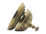 Solid Brass Victorian Style Service Desk Bell – Vintage Counter Call Bell for Reception, Hotel, Restaurant, Office & Home Décor – Antique Brass Finish Handcrafted Table Bell with Loud Clear Sound