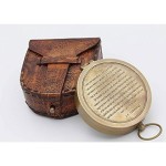 Personalise Compass with Romantic Poem I Carry Your Heart with Thoreau&#039;s Quote Stamped Leather Case