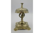 Solid Brass Victorian Style Desk Call Bell – Antique Ornate Counter Service Bell for Hotel, Reception, Office, Restaurant, or Spa | Handcrafted Vintage Engraved Design, Loud Clear Ring