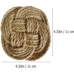 3Pcs Woven Coaster India Jute Rope Coaster Anti Skid Beach Style Coaster Photography Prop for Home Kitchen Shop