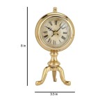 Handmade Shiny Brass Anchor Needle Table Clock