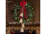 Handmade Rustic Cow Bells Set of 4 – Decorative Metal Wind Chimes with Natural Jute Rope | Soothing Relaxing Sound for Home, Garden, Balcony, Patio & Christmas Decor