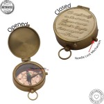 Fully Functional Antique Brass Compass with Famous Quote Embossed packed in beautiful leather case. Baptism Gift, Ideal for loved Ones, Son, Father, Love, Partner, Spouse, Fiance. 