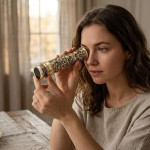 Handcrafted Etched Lacquered Brass Kaleidoscope with Oil Object Chamber – Classic Optical Collectible &amp; Unique Gift for Someone Special
