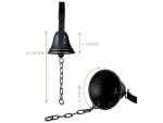 Vintage Cast Iron Dinner Bell – Wall Mounted Rustic Farmhouse Entry Door Bell, Outdoor Hanging Gate Bell, Indoor Decorative Antique Iron Bell for Home, Porch, or Garden Décor