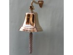 Solid Brass Wall Mounted Ship Bell 6 Inch by The Metal Magician – Loud Clear Sound for Reception, School, Church, Dinner, Indoor & Outdoor Décor
