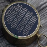 Pocket Brass Compass, Nautical Navy Compass for Camping, Travelling, Hiking, Boating, Gift Compass for, Birthday, Anniversary, Wedding, Retirement, to Loved Ones with Imprinted Leather Case