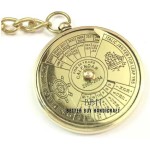 Nautical Brass 50 Years Perpetual Calendar Key Chain/Key Rings